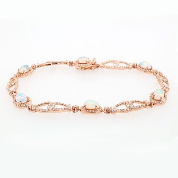 "Rainbow Rose" Opal Bracelet - Image 3