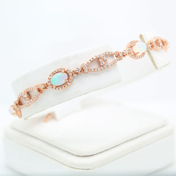 "Rainbow Rose" Opal Bracelet - Image 2