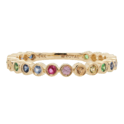 "Rainbow" Multicolored Sapphire Band