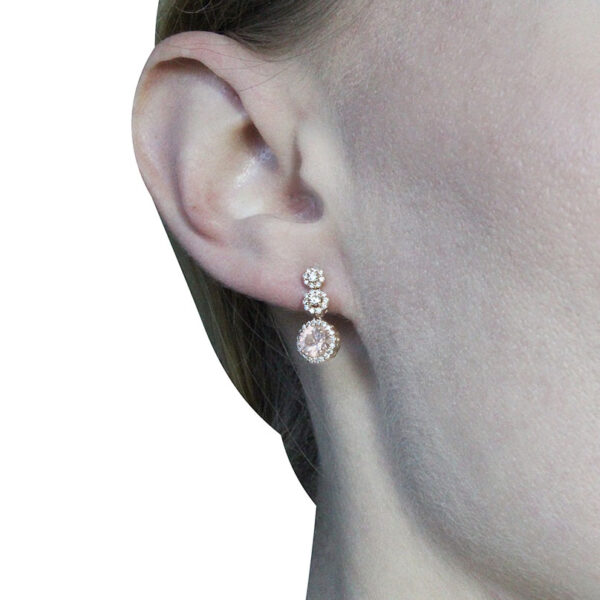 "Pretty Pink" Morganite Earrings - Image 3