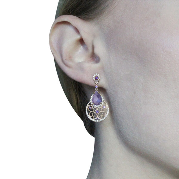"Purple Paradise" Amethyst Earrings - Image 3