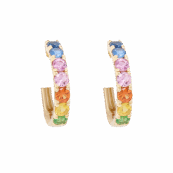 "Rainbow Love" Sapphire Earrings