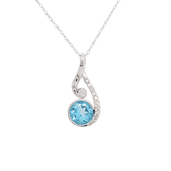 "Glacier" Blue Topaz Pendant