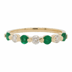 "Celtic" Emerald and Diamond Band