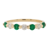 "Celtic" Emerald and Diamond Band