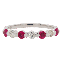 "Rouge" Ruby and Diamond Band