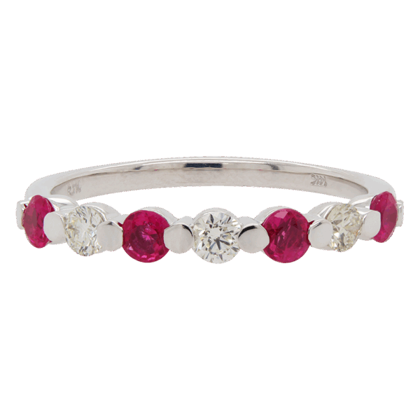 "Rouge" Ruby and Diamond Band