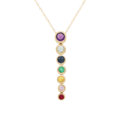 "Colors of the Rainbow" Multicolored Sapphire Pendant