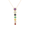 "Colors of the Rainbow" Multicolored Sapphire Pendant