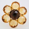 "Sunflower" Citrine and Smoky Quartz Ring - Image 2