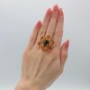 "Sunflower" Citrine and Smoky Quartz Ring - Image 4
