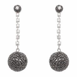 "Disco" Black Diamond Earrings