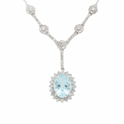 "Shimmer of Blue" Aquamarine Pendant