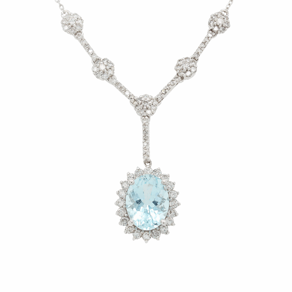 "Shimmer of Blue" Aquamarine Pendant