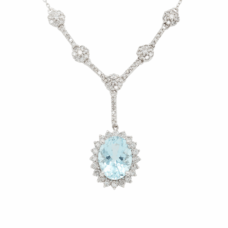 "Shimmer of Blue" Aquamarine Pendant