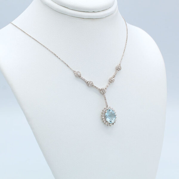 "Shimmer of Blue" Aquamarine Pendant - Image 2