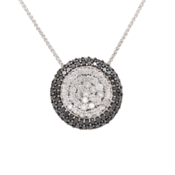 "Black and White Delight" Diamond Pendant