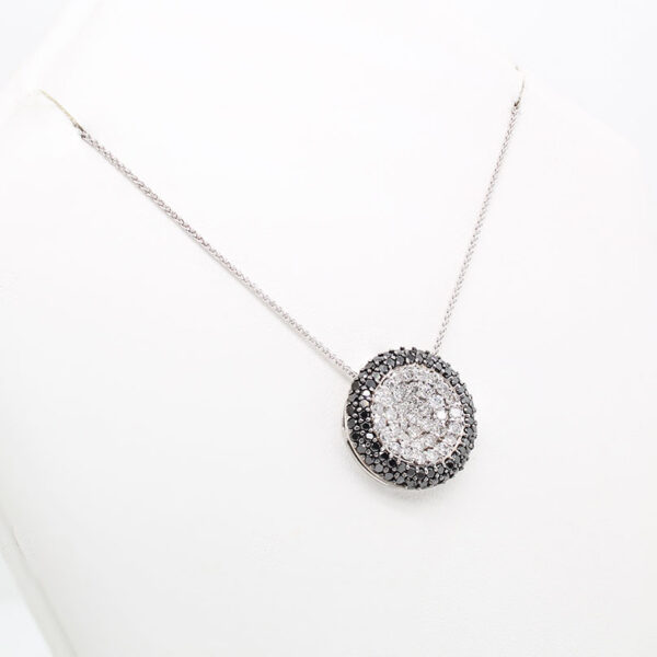 "Black and White Delight" Diamond Pendant - Image 3