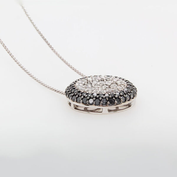 "Black and White Delight" Diamond Pendant - Image 2
