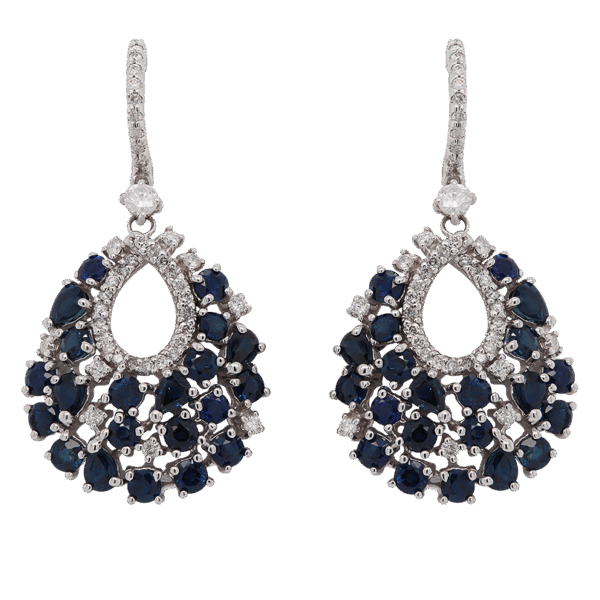 "Midnight Navy" Sapphire Earrings