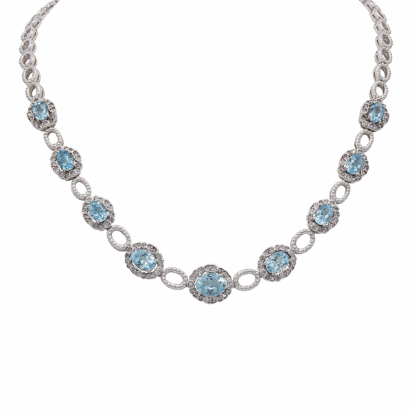 "Glimmer" Aquamarine Necklace