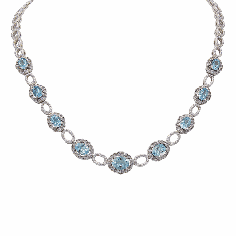 "Glimmer" Aquamarine Necklace