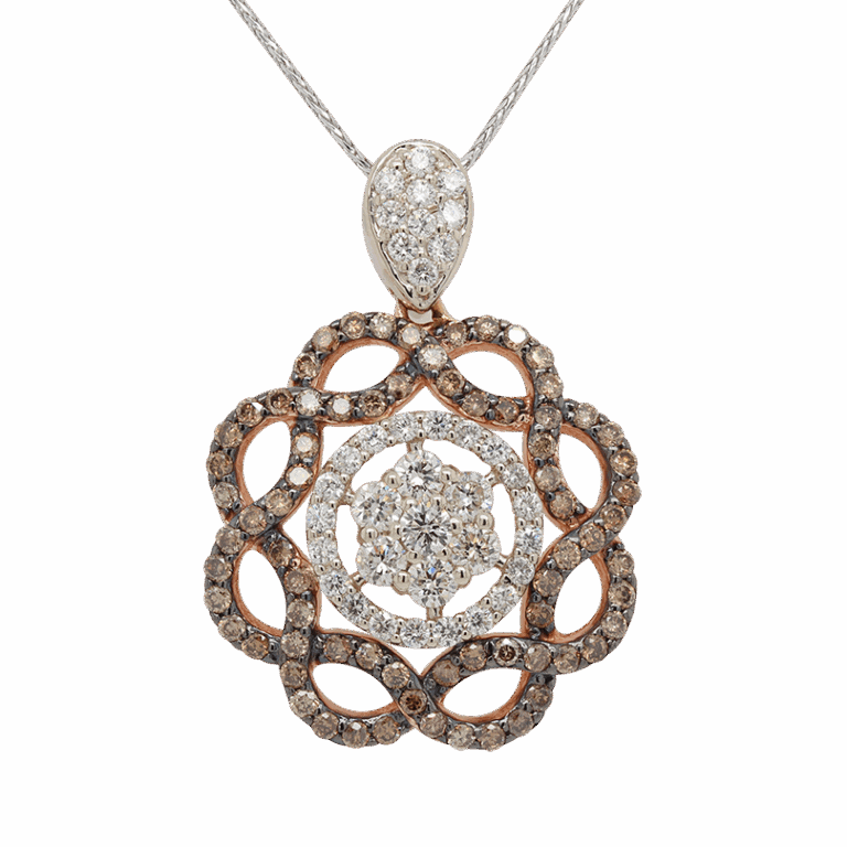 "Floral Sparkle" Diamond Pendant