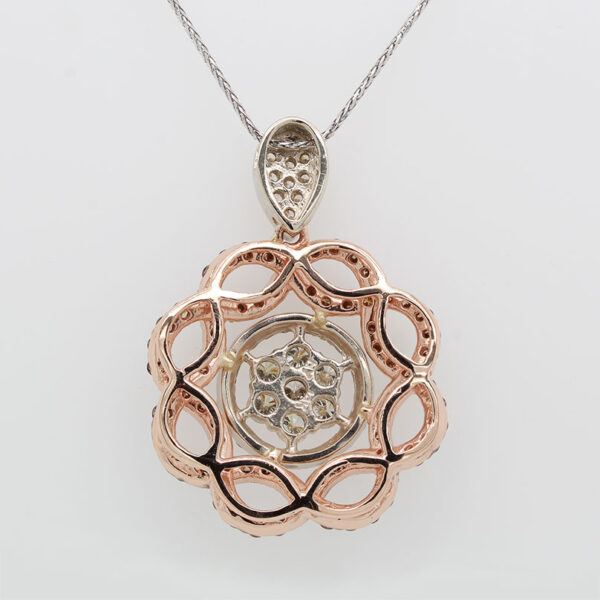 "Floral Sparkle" Diamond Pendant - Image 2
