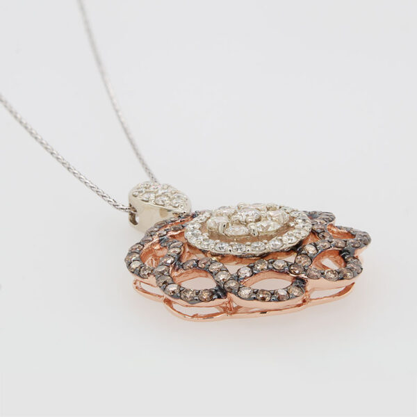 "Floral Sparkle" Diamond Pendant - Image 3