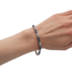 "Blue and White" Sapphire and Diamond Bracelet
