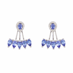 "Fabulous Fans" Tanzanite Earrings with Jacket