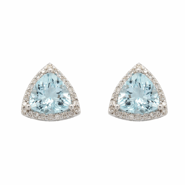 "Arctic Blue" Aquamarine Stud Earrings