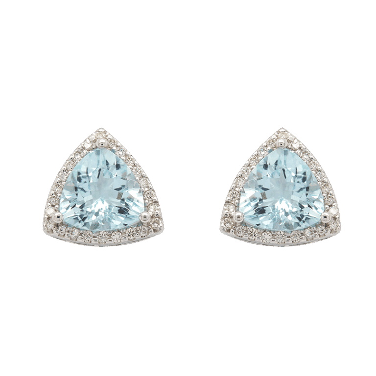 "Arctic Blue" Aquamarine Stud Earrings