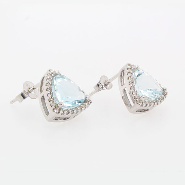 "Arctic Blue" Aquamarine Stud Earrings - Image 2