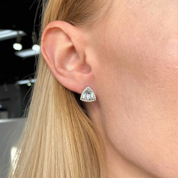 "Arctic Blue" Aquamarine Stud Earrings - Image 3