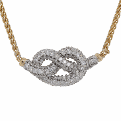 "Overhand Knot" Diamond Pendant