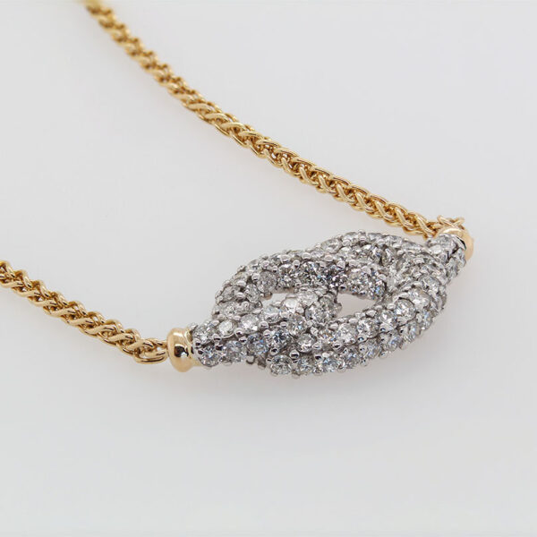 "Overhand Knot" Diamond Pendant - Image 2