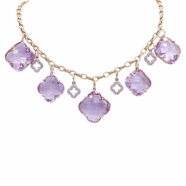 "Purple Clover" Amethyst Necklace