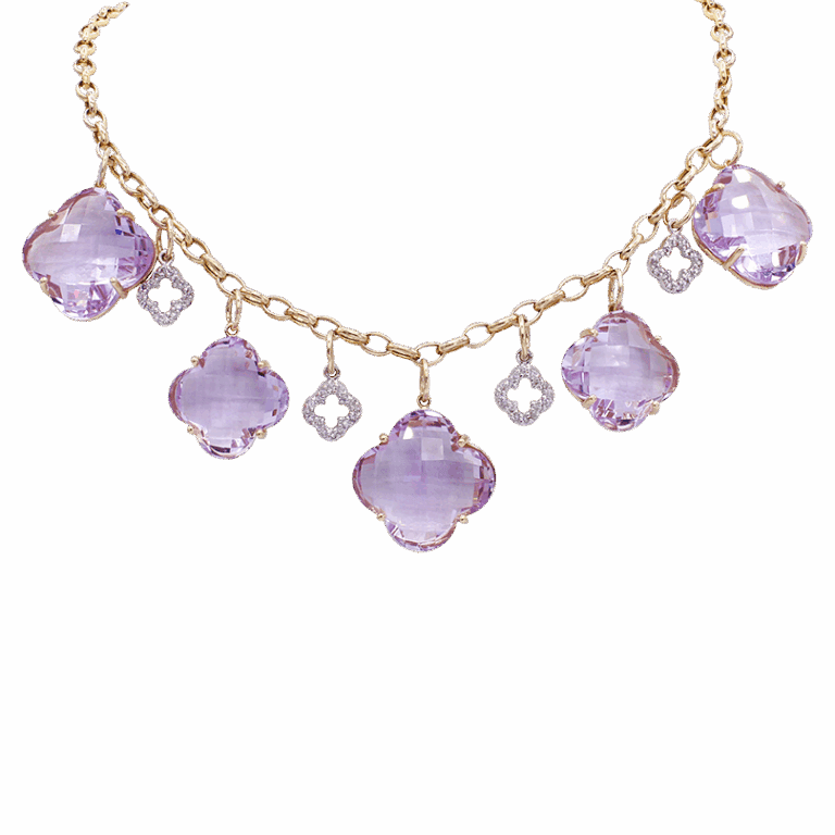 "Purple Clover" Amethyst Necklace