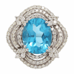 "Eye-Catching" Blue Topaz Ring