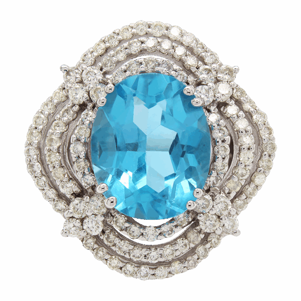"Eye-Catching" Blue Topaz Ring