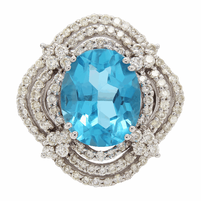"Eye-Catching" Blue Topaz Ring
