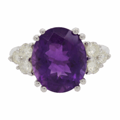 "Plum Purple" Amethyst Ring