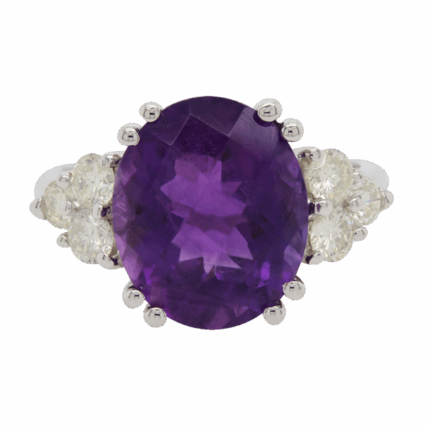"Plum Purple" Amethyst Ring