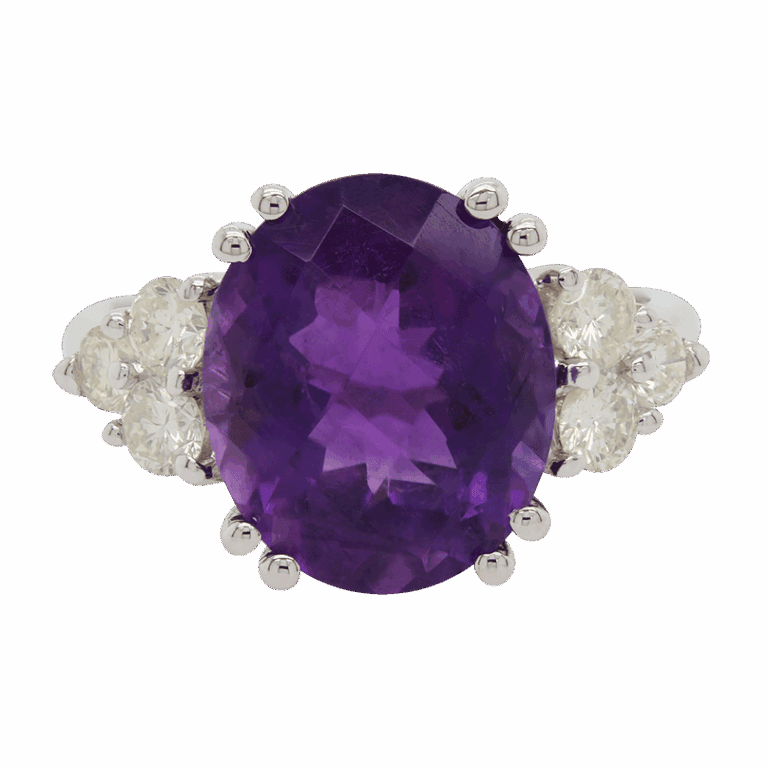 "Plum Purple" Amethyst Ring