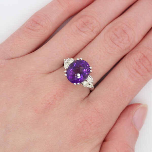"Plum Purple" Amethyst Ring - Image 4