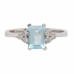 "Dainty Design" Aquamarine Ring
