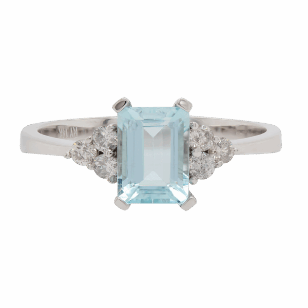 "Dainty Design" Aquamarine Ring