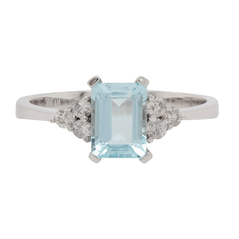 "Dainty Design" Aquamarine Ring