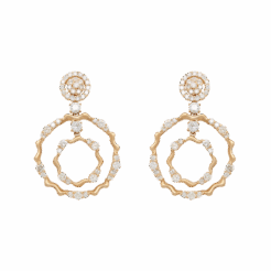"Golden Waves" Diamond Earrings